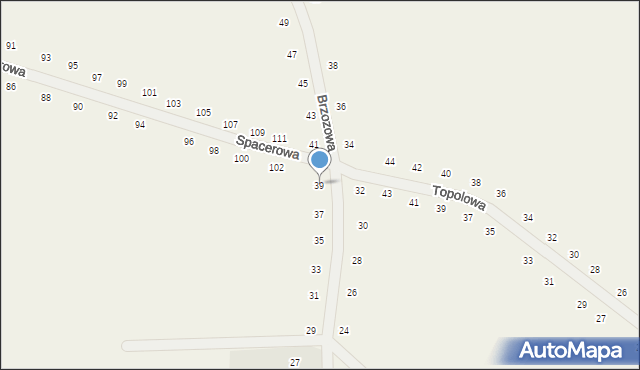 Tomaszowice, Brzozowa, 39, mapa Tomaszowice