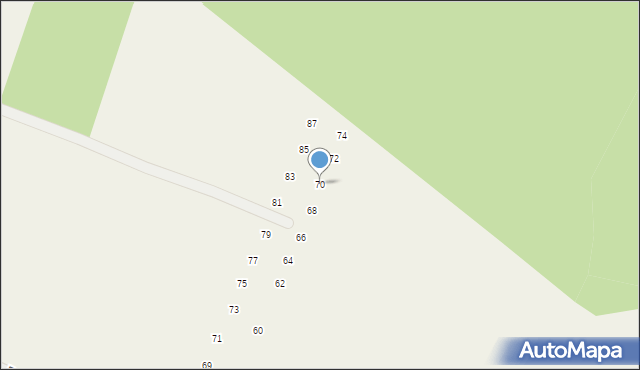 Tomaszowice, Brzozowa, 70, mapa Tomaszowice