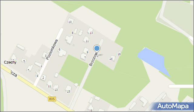 Trąbki, Brzozowa, 12, mapa Trąbki