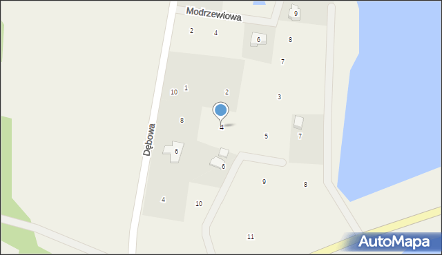 Trzcińsk, Brzozowa, 4, mapa Trzcińsk