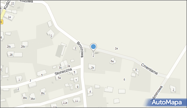 Trzebież, Brzozowa, 2a, mapa Trzebież