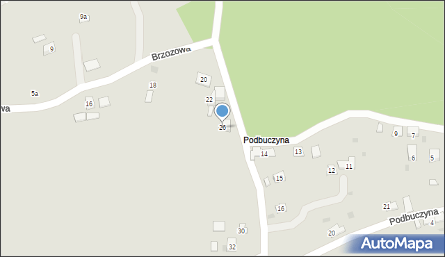 Trzebinia, Brzozowa, 26, mapa Trzebinia