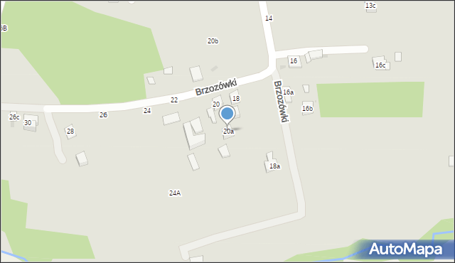 Tuchów, Brzozówki, 20a, mapa Tuchów