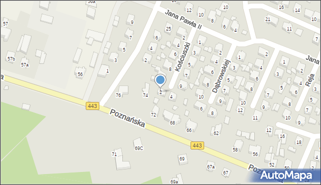 Tuliszków, Broniewskiego Władysława, 2, mapa Tuliszków