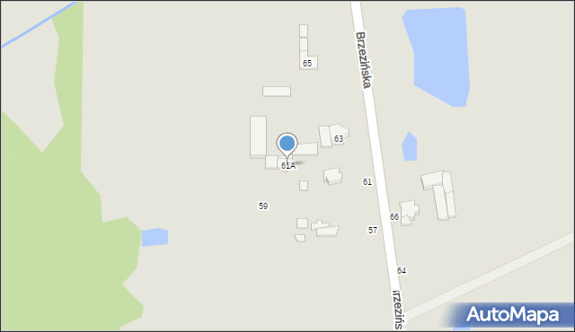 Tuszyn, Brzezińska, 61A, mapa Tuszyn