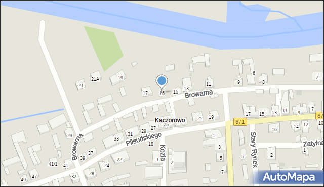 Tykocin, Browarna, 16, mapa Tykocin