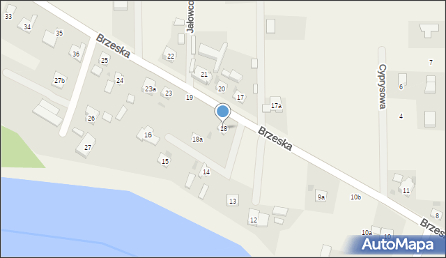 Uraz, Brzeska, 18, mapa Uraz