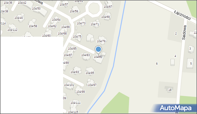 Walendów, Brzozowa, 104/81, mapa Walendów