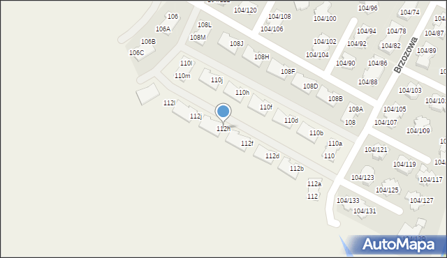 Walendów, Brzozowa, 112h, mapa Walendów