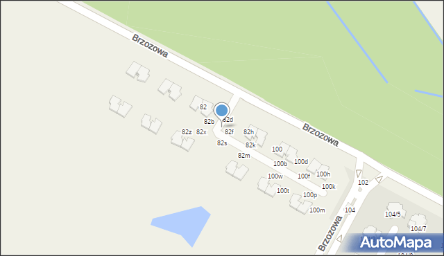 Walendów, Brzozowa, 82e, mapa Walendów