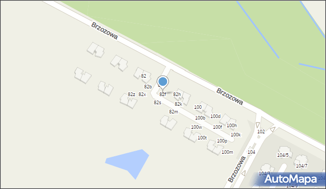 Walendów, Brzozowa, 82f, mapa Walendów