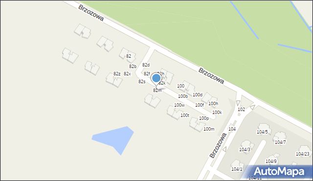Walendów, Brzozowa, 82m, mapa Walendów