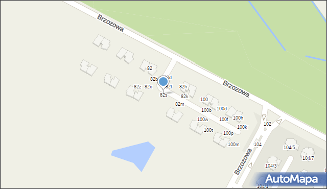 Walendów, Brzozowa, 82s, mapa Walendów