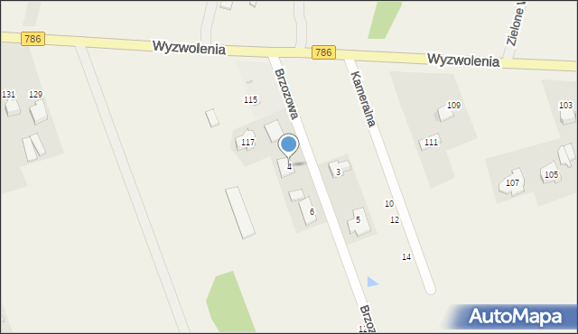 Wancerzów, Brzozowa, 4, mapa Wancerzów
