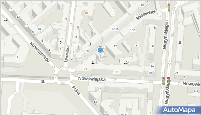 Warszawa, Braci Śniadeckich Jana i Jędrzeja, 19, mapa Warszawy