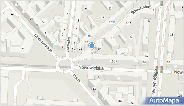 Warszawa, Braci Śniadeckich Jana i Jędrzeja, 21, mapa Warszawy
