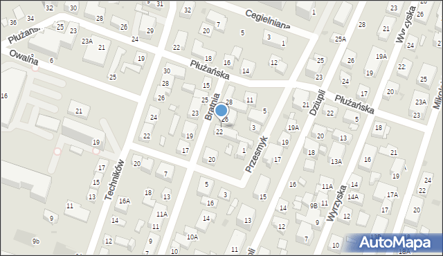 Warszawa, Bratnia, 24, mapa Warszawy