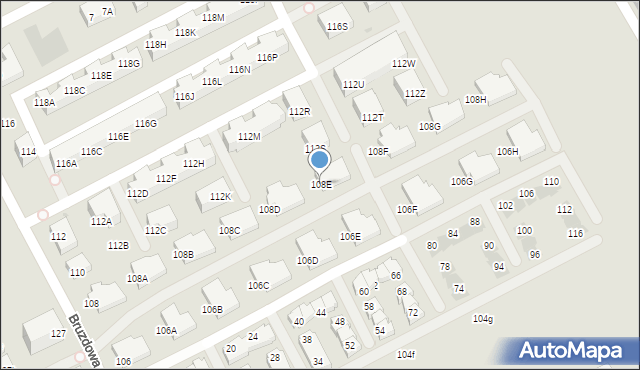 Warszawa, Bruzdowa, 108E, mapa Warszawy