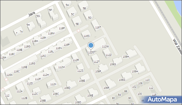 Warszawa, Bruzdowa, 112U, mapa Warszawy