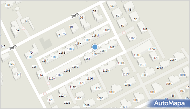 Warszawa, Bruzdowa, 116L, mapa Warszawy