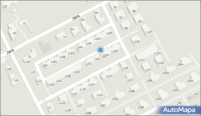 Warszawa, Bruzdowa, 116M, mapa Warszawy