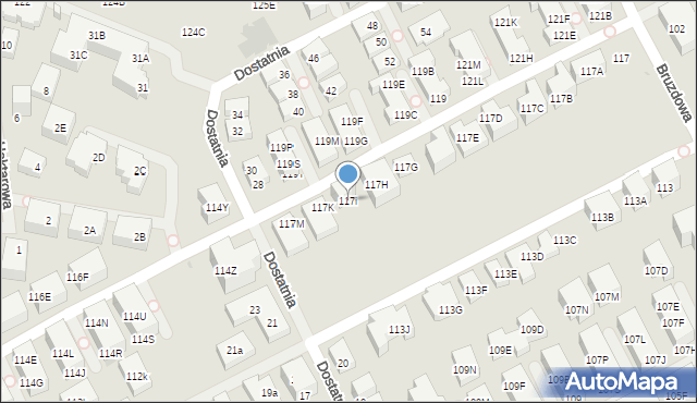 Warszawa, Bruzdowa, 117i, mapa Warszawy