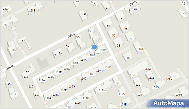 Warszawa, Bruzdowa, 118N, mapa Warszawy