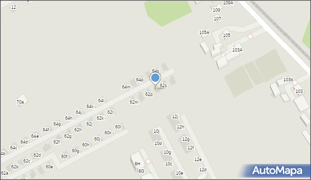 Warszawa, Bruzdowa, 62r, mapa Warszawy