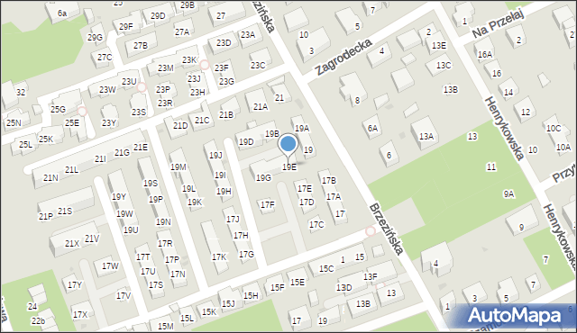 Warszawa, Brzezińska, 19E, mapa Warszawy