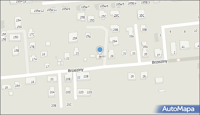 Warszawa, Brzeziny, 25, mapa Warszawy