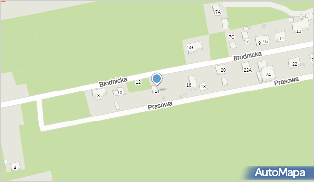 Warszawa, Brodnicka, 14, mapa Warszawy