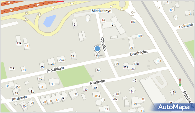 Warszawa, Brodnicka, 31, mapa Warszawy