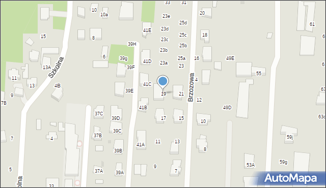 Warszawa, Brzozowa, 19, mapa Warszawy