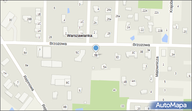 Warszawianka, Brzozowa, 5B, mapa Warszawianka