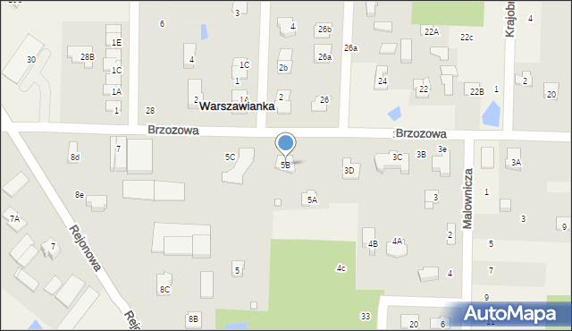 Warszawianka, Brzozowa, 5B, mapa Warszawianka