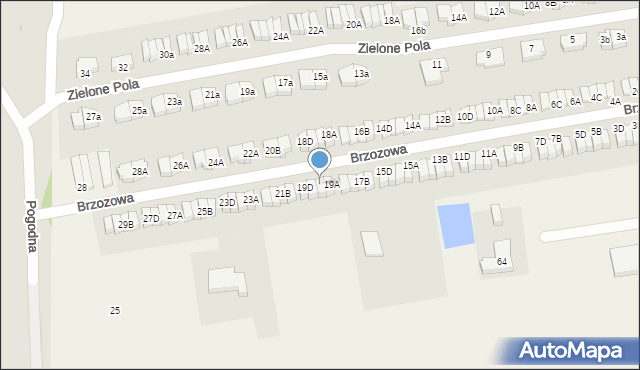 Wawrów, Brzozowa, 19B, mapa Wawrów