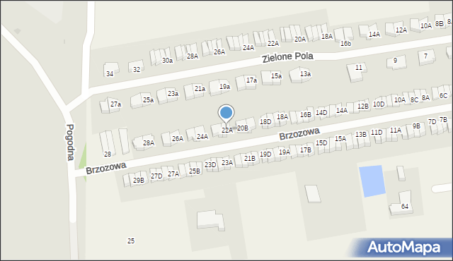 Wawrów, Brzozowa, 22A, mapa Wawrów