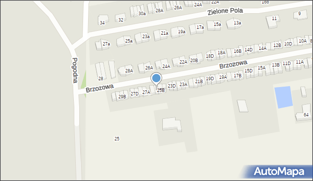 Wawrów, Brzozowa, 25C, mapa Wawrów