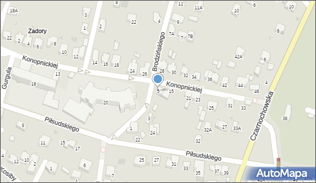 Wieliczka, Brodzińskiego Kazimierza, 5, mapa Wieliczka