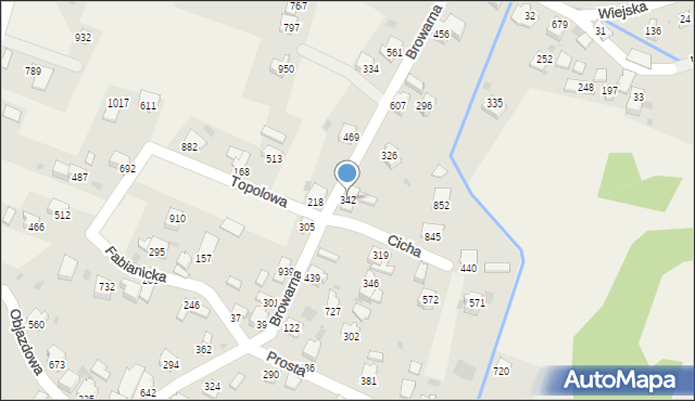 Wieprz, Browarna, 342, mapa Wieprz