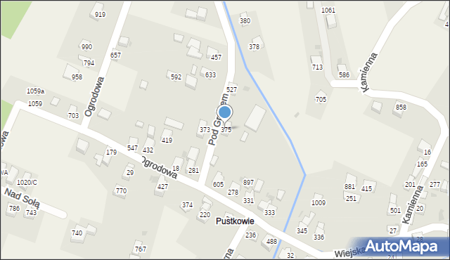 Wieprz, Browarna, 375, mapa Wieprz