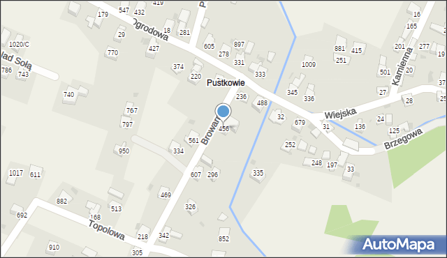 Wieprz, Browarna, 456, mapa Wieprz