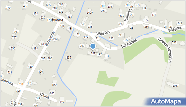 Wieprz, Brzegowa, 248, mapa Wieprz