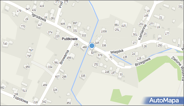 Wieprz, Brzegowa, 32, mapa Wieprz