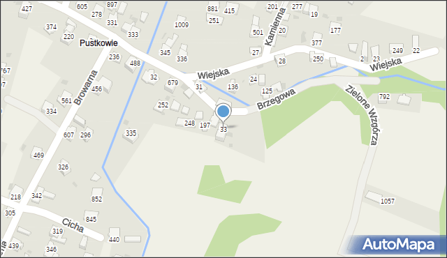 Wieprz, Brzegowa, 33, mapa Wieprz