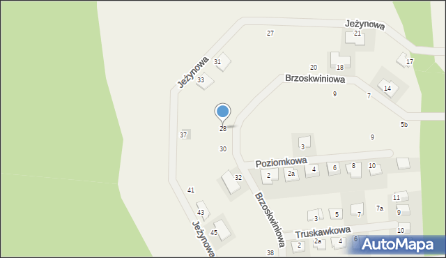 Wieszowa, Brzoskwiniowa, 28, mapa Wieszowa