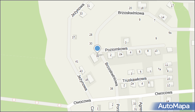 Wieszowa, Brzoskwiniowa, 32, mapa Wieszowa