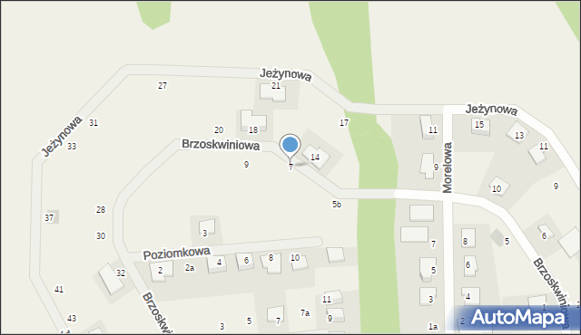 Wieszowa, Brzoskwiniowa, 7, mapa Wieszowa