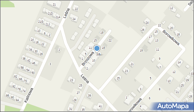 Wilkszyn, Brzozowa, 14, mapa Wilkszyn