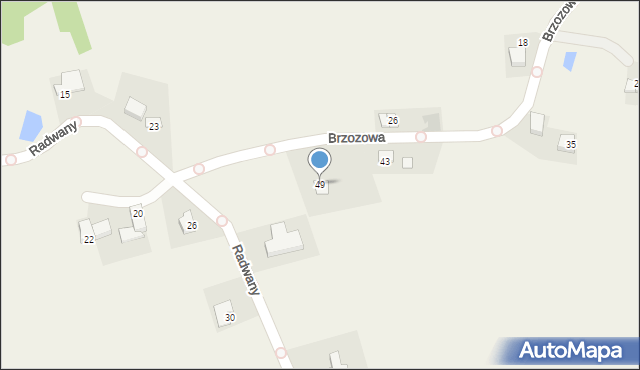 Witanowice, Brzozowa, 49, mapa Witanowice